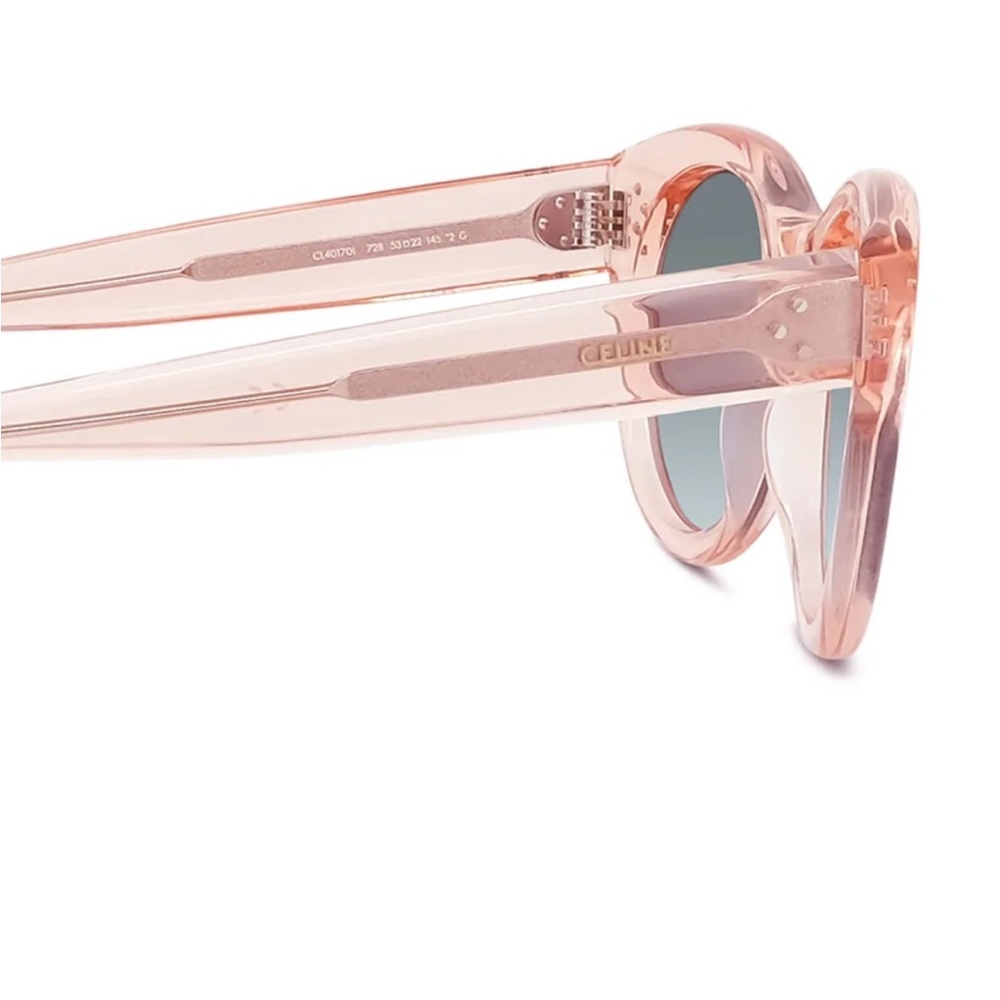 CELINE Pink Transparent Acetate Unisex Sunglasses CL40170I - Picture 5 of 12